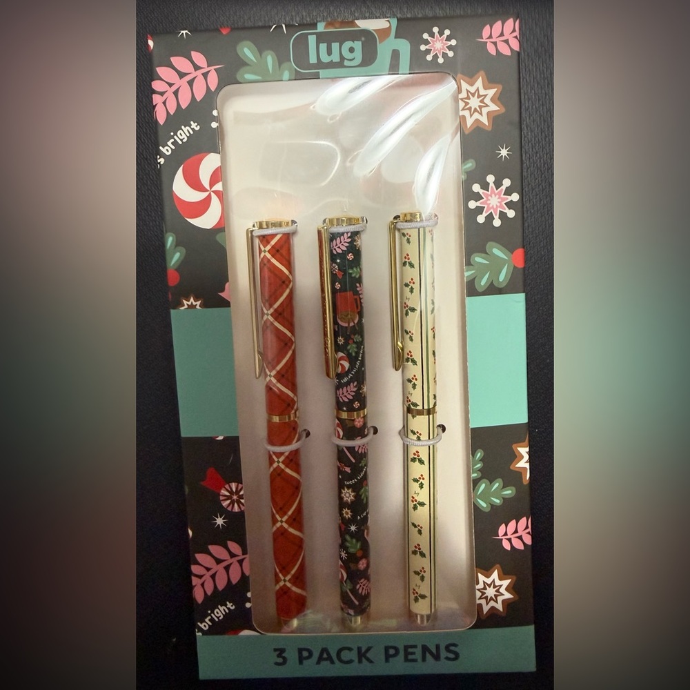 Lug Christmas 3 Pack Pens - NWT